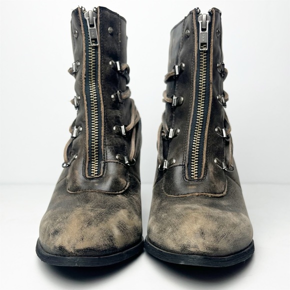 Sbicca Distressed Brown Ankle Booties - Picture 2 of 10